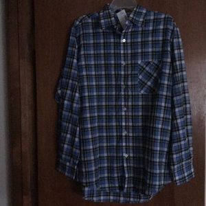 Men’s Long Sleeves Blue, Lt. Blue, & Green Shirt